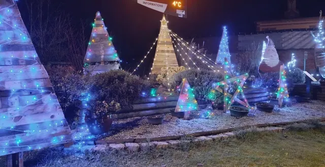 photo  la présidente du comité des fêtes, aude blin, a remercié les nombreux bénévoles qui ont participé à la fabrication de sujets et décors de noël, en bois de palette. cette année, les bénévoles ont décidé de créer une nouvelle scène sur les animaux de la banquise, et un village animé. « c’est une vitrine animée qui n’a pas encore été vue aux alentours. » il aura fallu plus de trois cents heures pour tout fabriquer et installer.  &copy;  ouest-france 