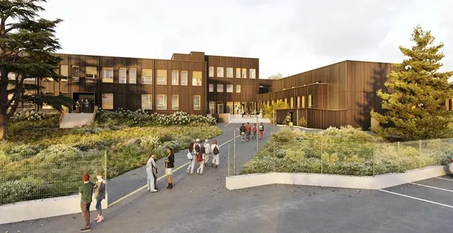 photo  prévus entre décembre 2026 et avril 2028, les travaux du collège joachim-du-bellay, à cholet (maine-et-loire) se feront en site occupé.  &copy;  nomade architecte 