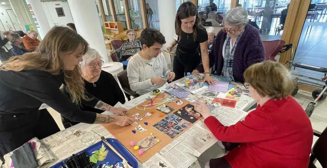 photo  l’atelier d’art-thérapie à l’ehpad a été mené par nina faustine.  &copy;  co 