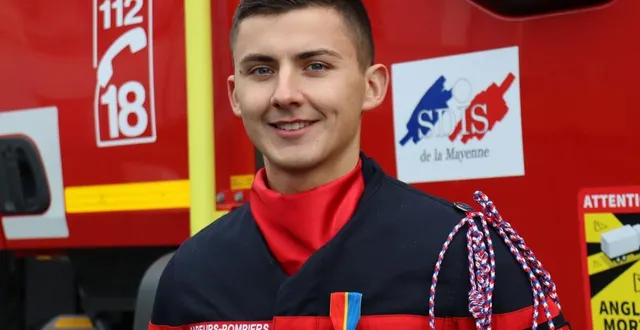 photo  marty germain est devenu, à 24 ans, le nouveau chef du centre d’incendie et de secours de la ville de mayenne.  &copy;  ouest-france 