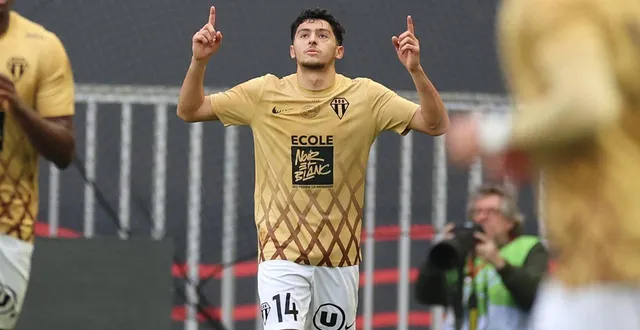 photo  yassin belkhdim a inscrit le but angevin.  &copy;  photo afp 