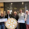 photo  benoît akaoui, directeur de la ressourcerie ; frédéric colas, président du rotary club ; daniel soul, responsable de l’action golf ; nicolas paillocher, directeur de la cité des soins ; claude gillet, membre du club. 