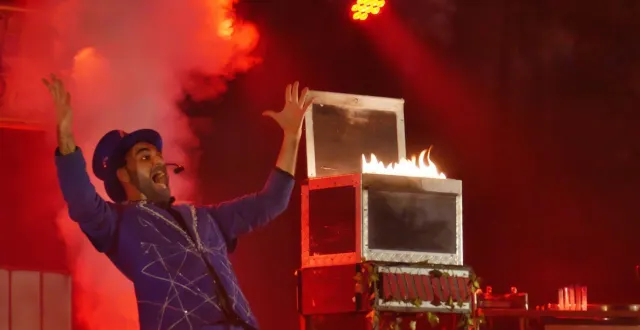 photo  le magicien franck veryne, qui jouera son spectacle à l’espace longuenée vendredi.  &copy;  fortiche et fastoche cie 