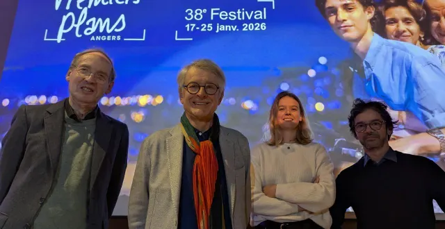 photo  de gauche à droite : louis mathieu, président de l’association du festival, claude-éric poiroux, le créateur et délégué général, claire lambry, secrétaire générale, et arnaud gourmelen, directeur artistique.  &copy;  ouest-france 