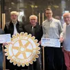 photo  de gauche à droite : benoît akaoui, directeur de la ressourcerie ; frédéric colas président du rotary-club ; daniel soul, responsable de l’action golf ; nicolas paillocher, directeur de la cité des soins ; claude gillet, membre du rotary-club. 