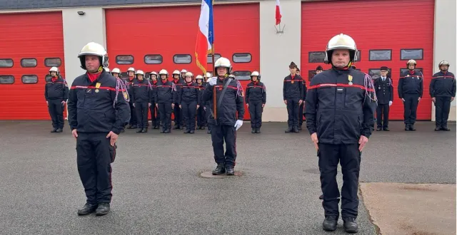 photo  les pompiers ludois ont célébré la sainte-barbe.  &copy;  le maine libre 