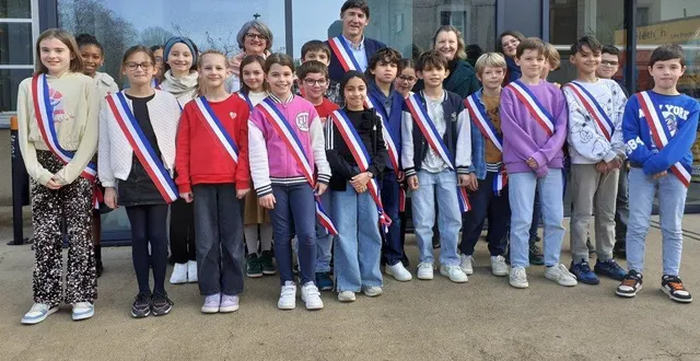 photo  les nouveaux élus (cm1 cm2) pour deux années au conseil municipal des enfants.  &copy;  ouest-france 