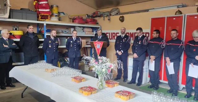 photo  challain-la-potherie, samedi 6 décembre. gilles grimaud, représentant du sdis de maine-et-loire, a expliqué les difficultés financières de l’institution face aux sapeurs-pompiers locaux.  &copy;  co 
