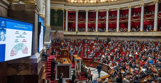 photo  l’assemblée nationale a adopté le projet de loi de financement de la sécurité sociale pour 2026, mardi 9 décembre 2025, avec 247 voix pour et 234 voix contre.  &copy;  stéphane geufroi / ouest-france 