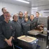 photo  une partie de l’équipe des chocolatiers de l’esat, encadrée par david jousse, marine boivin et magali hornyak, formatrices, était préposée à la fabrication de mendiants au chocolat fourrés de noisettes, noix, pistache, amande et fruits secs. 