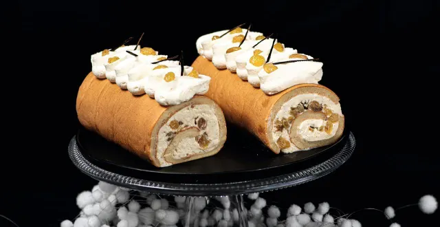 photo  le roulé vanille rhum raisin : une recette idéale pour les fêtes.  &copy;  olivier marie / bretons en cuisine 