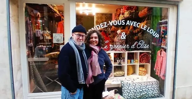 photo  bruno gascoin et élise delaunay, heureux d’installer leur boutique sous le passage du commerce.  &copy;  co 