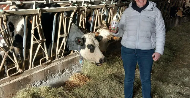photo  marylène a remporté une deuxième médaille d’or au concours international de lyon pour sa crème glacée à la menthe et aux pépites de chocolat.  &copy;  ouest-france 