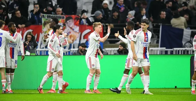 photo  l’ol est leader de la phase de ligue de ligue europa après la 6e journée.  &copy;  dppi via afp / cyril lestage 