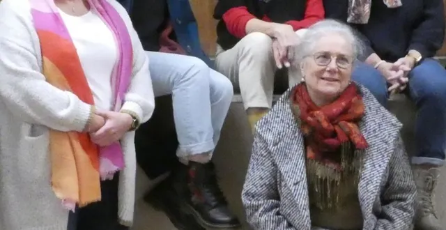 photo  la nouvelle présidente catherine coutant, écharpe rose, avec à sa gauche pauline pélosi, entourées d’autres administrateurs d’harmonia.  &copy;  ouest-france 