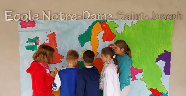 photo  tout au long de l’année scolaire, les enfants de l’école notre-dame saint joseph de parcé-sur-sarthe ont participé à des activités en lien avec le voyage qui a permis à l’établissement d’obtenir le label ouverture internationale.  &copy;  école notre dame st joseph 