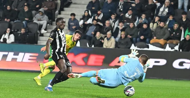 photo  sidiki chérif pour le but du 2-0.  &copy;  josselin clair - le courrier de l’ouest 