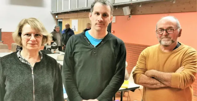 photo  le bureau de l’association : claire chauchet secrétaire, benoît gasnot président et stéphane aufray trésorier.  &copy;  le maine libre 