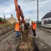 photo les travaux d’installation du chauffage bois vers l’hôpital ont débuté le 4 décembre, rue sœur marie-boitier et se termineront le 23 janvier.