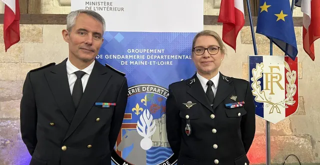 photo  la sainte-geneviève du groupement du maine-et-loire s’est tenue ce vendredi 12 décembre 2025 à saumur, en présence de la colonelle virginie giudici et le directeur du cabinet du préfet, cyrille lefeuvre.  &copy;  co 