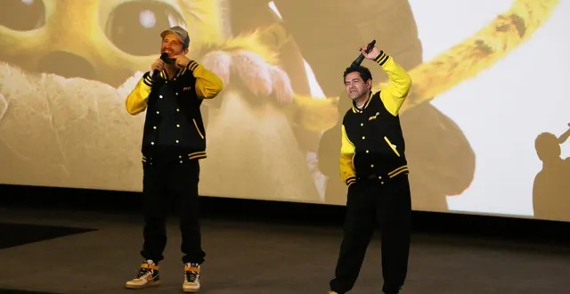 photo  avant-première du film « marsupilami », de philippe lacheau, à laval, le 14 décembre 2025, en présence du réalisateur et de jamel debbouze.  &copy;  ouest-france 