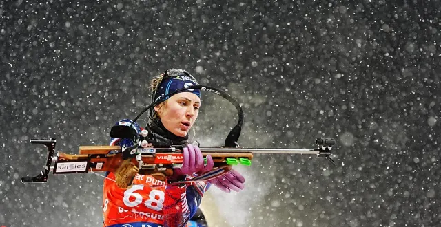 photo  justine braisaz-bouchet lors du sprint d’östersund.  &copy;  bjorn larsson rosvall / afp 