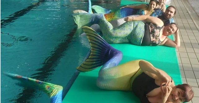 photo  toutes les sirènes en compagnie de la monitrice, leslie penha.  &copy;  ouest-france 