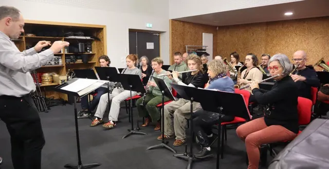 photo  l’harmonie répète chaque vendredi soir sous la direction de damien malinge.  &copy;  co 