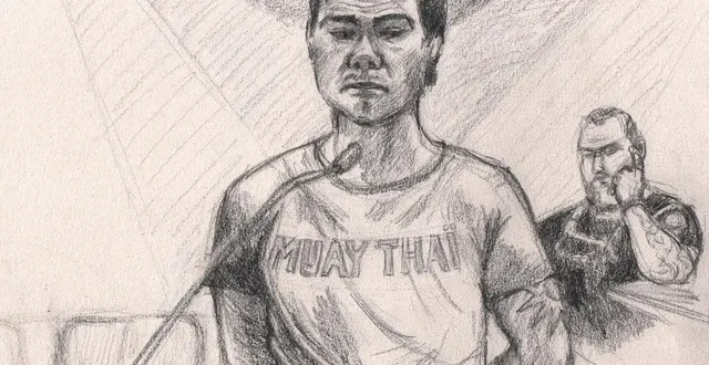 photo  chryssler hiro est jugé pour le meurtre de sa compagne, éléonore places, le 1er janvier 2022.  &copy;  illustration amandine ricart 