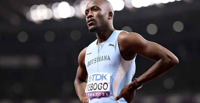 photo  letsile tebogo lors de la demi-finale du 200m aux championnats du monde d’athlétisme à tokyo, le 18 septembre 2025.  &copy;  hannah peters / getty images via afp 