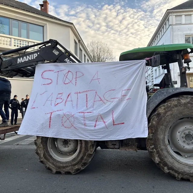 photo « stop à l’abattage total », réclament les manifestants.  ©  ouest-france