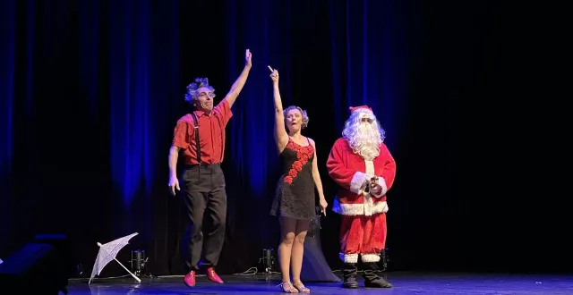 photo  l’entreprise forvia a organisé son arbre de noël au forum à flers (orne), dimanche 14 décembre 2025, avec la présence du duo d’artistes elastic et francesca.  &copy;  ouest-france 