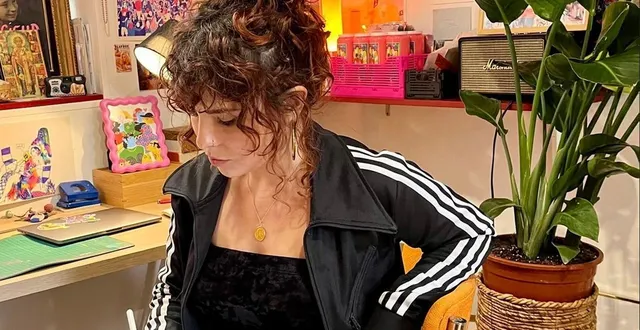 photo  caroline gibaut aka petrouchkaka a réalisé, pour la deuxième fois, l’affiche du festival art sonic à flers, dans l’orne.  &copy;  caroline gibaut 