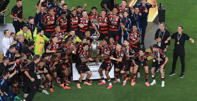 photo  flamengo lors de son titre de la copa libertadores.  &copy;  connie france / afp 
