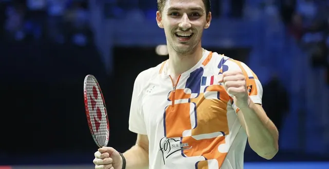 photo  christo popov a pris sa revanche sur le danois anders antonsen, aux world tour finals de badminton.  &copy;  julien kammerer 