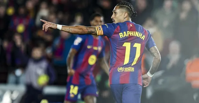 photo  raphina, le joueur brésilien du fc barcelone était absent du onze-type de la fifa lors des trophées the best récompensant les meilleurs joueurs de la saison 2025. sa femme a crié à l’injustice  &copy;  gongora / afp 