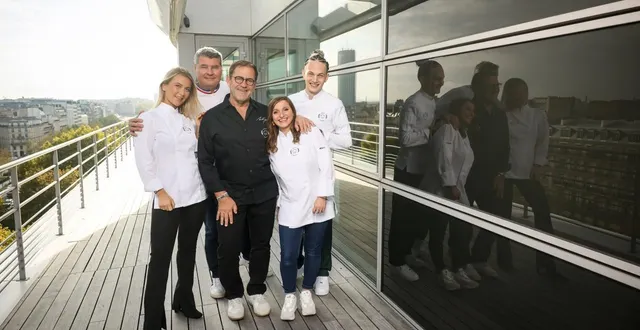 photo  chiara serpaggi, bruno cormerais, michel sarran, noemie honiat et danny khezzar, les visages de « la meilleure boulangerie de france » sur m6.  &copy;  thomas padilla / agence 1827 / m6 