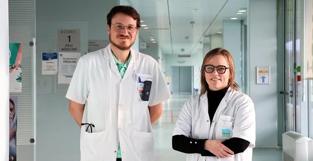 photo  jérémy lellouch, vice-président, et laure blanchard-trouvé, présidente, ont été élus le 8 décembre 2025 pour quatre ans à la tête de la commission médicale d’établissement (cme) de l’hôpital du bailleul.  &copy;  ouest-france 