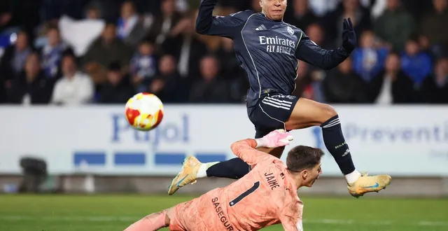 photo  kylian mbappé s’est offert un doublé avec le real madrid en coupe du roi ce mercredi 17 décembre.  &copy;  florencia tan jun / afp 