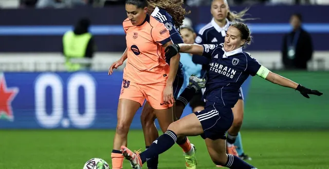 photo  le paris fc a tenté d’accrocher le fc barcelone, co-leader de cette ligue des champions.  &copy;  franck fife / afp 