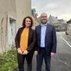photo  le candidat mathieu roussel et alice leclerc, son bras droit et première adjointe chargée des finances en cas de victoire aux élections. 
