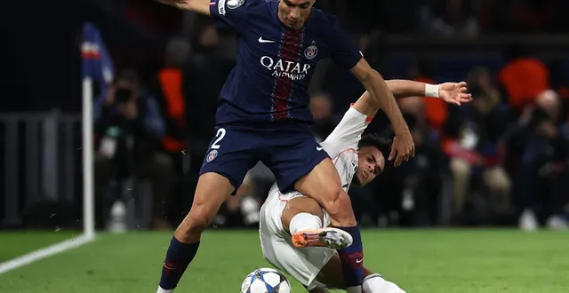photo  achraf hakimi n’a plus joué depuis le 4 novembre dernier et le fameux match face au bayern munich de luis diaz.  &copy;  anne-christine poujoulat / afp 