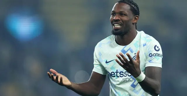 photo  marcus thuram après son but en demi-finale de supercoupe d’italie.  &copy;  getty images via afp 