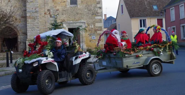 photo  le père noël et ses lutins avaient choisi un quad, cette année.  &copy;  le maine libre 