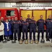 photo  élus et pompiers promus au centre de secours de chalonnes-sur-loire. 