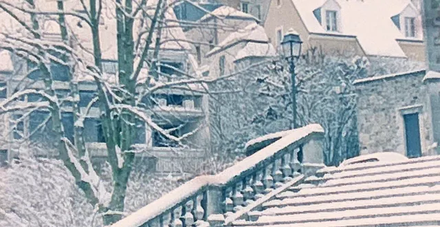 photo  le mans sous la neige le 25 décembre 1996.  &copy;  le maine libre 