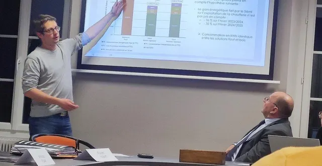 photo  pierre usureau et jean-luc davy, du siemel, sont venus devant les élus justifier l’augmentation du coût du chauffage.  &copy;  co 