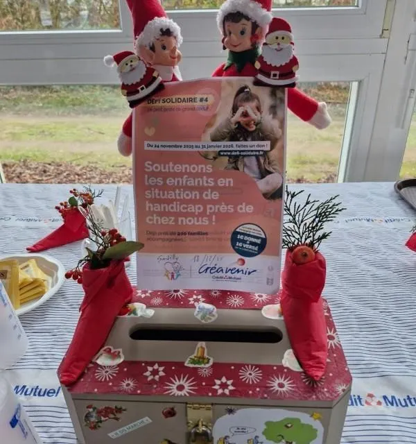 photo l’urne solidaire qui attendait les randonneurs de l’association je dis marche, à monts-sur-orne.  ©  je dis marche