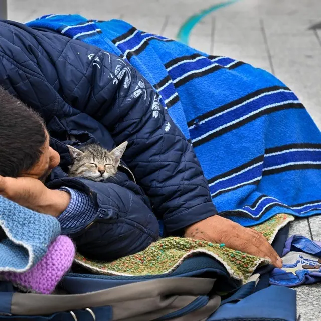 photo en france, 350 000 personnes sont sans domicile selon le dernier rapport de la fondation pour le logement des défavorisés (photo d’illustration).  ©  archives co - laurent combet
