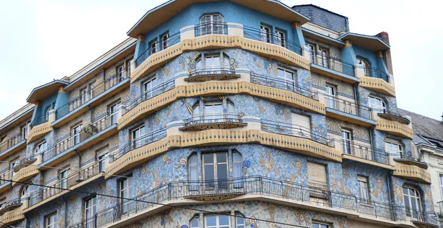 photo  la maison bleue à angers décorée par odorico a été restaurée.  &copy;  archives ouest-france 